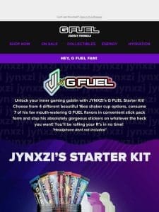 Unleash Your Inner Gaming Goblin with Jynxzi’s G FUEL Starter Kit!