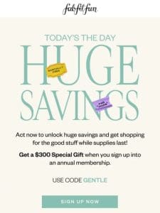 Unlock HUGE Savings & a Mystery Gift TODAY!