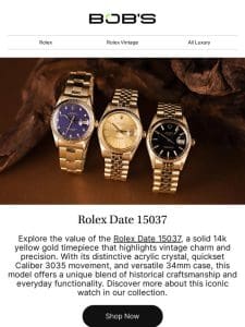 Unlock the Legacy of the Rolex Date 15037