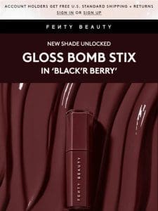 Unlocked: Gloss Bomb Stix in ‘Black’r Berry’