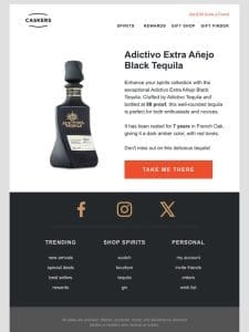 Unveil the Richness: Adictivo Extra Añejo Black Tequila