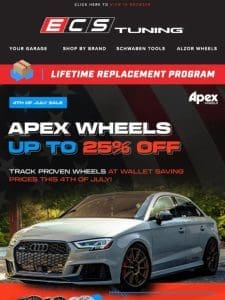 Up To 25% off Apex Wheels – 4th of July Sale!