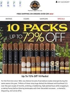 Up To 72% Off 10-Packs