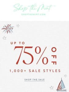 Up To 75% Off 1，000+ Sale Styles ❤️