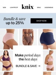 Up to 25% off undies