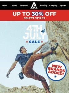 Up to 30% off During the 4th of July Sale