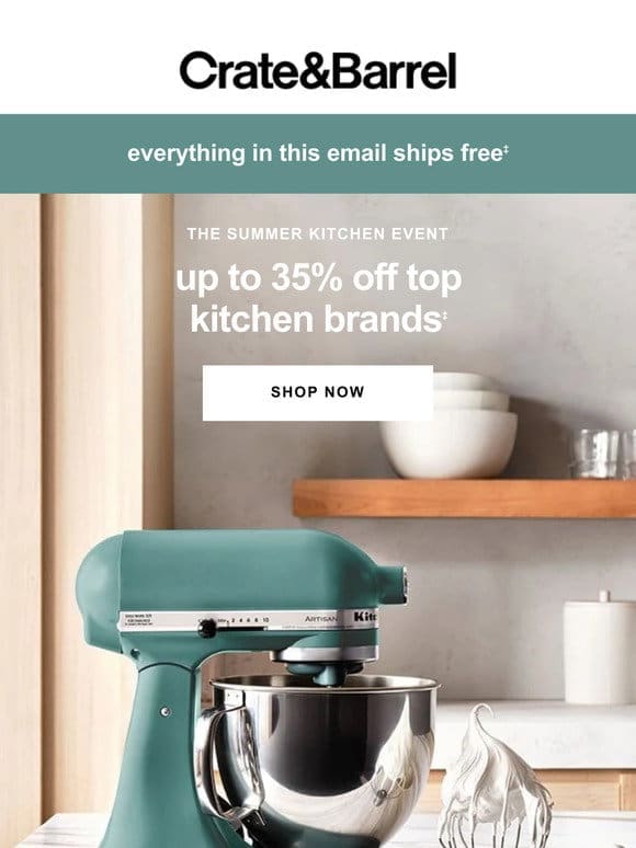 Up to 35% off De’Longhi， Breville， Cuisinart and more!