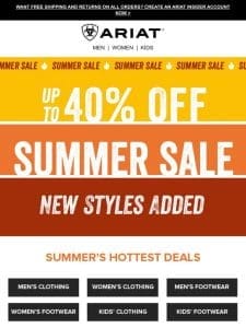 Up to 40% Off Sale Ends Soon