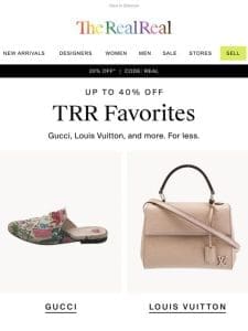 Up to 40% off TRR Favorites