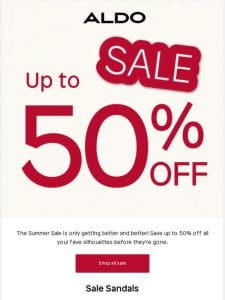 Up to 50% off SO much