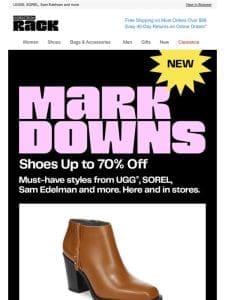 Up to 70% OFF new shoe markdowns