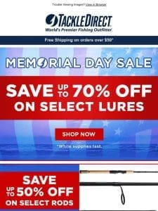 Up to 70% Off Memorial Day Deals