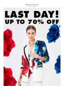 Up to 70% Off Sale ENDS TONIGHT