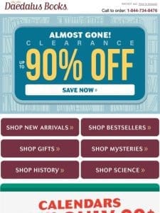 Up to 90% Off! Major Clearance Bargains