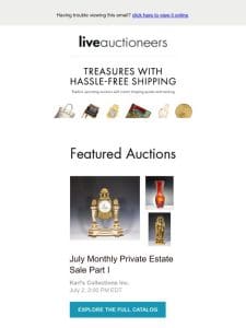 Upcoming Treasures with Hassle-Free Shipping