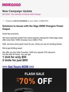 Update #101 from GIGA: The Ultimate Universal GaN Charger