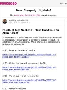 Update #315 from Arena Wars Sci-Fi Action Film