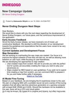 Update #43 from Never Ending Dungeon