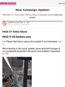 Update #5 from FACE IT – Automated Makeup Brush & Sponge Cleaner