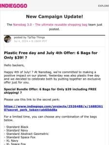 Update #55 from Nanobag 3.0 – The ultimate reusable shopping bag