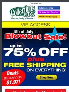 VIP Access: 4th of July Blowout Sale