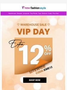 ?VIP DAY SALE Alert! 12% OFF No threshold coupon!