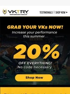 VKs for 20% OFF! Only 3 Days Left! ?