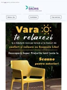 Vara te relaxezi pe cele mai tari scaune pentru teras?! Descoper? ofertele!