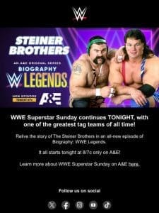WWE Superstar Sunday continues with The Steiner Brothers!
