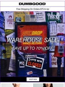 Warehouse Sale Alert: Massive Savings Await You! ?