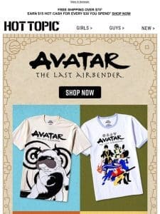 Water ? Earth ? Fire ? Air ?? Avatar: The Last Airbender tees.