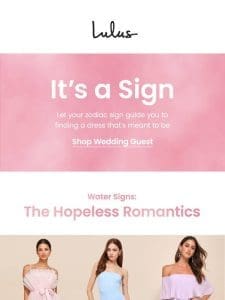 Wedding guest dresses for the signs ??