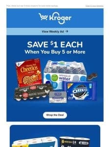 Weekly Ad Deals Are Right on Point ? | SAVE $1 Each on 5+