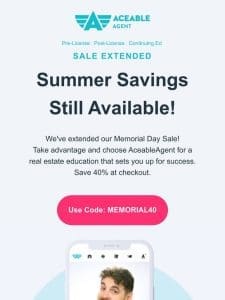 We’ve extended our Memorial Day Sale!