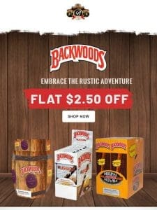 Wild And Mild Smokes of Backwoods available at special discount