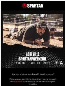 Will we see you at the Asheville Spartan Race?