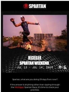 Will we see you at the Michigan Spartan Race?