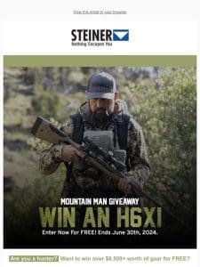 Win Over $6，500+ Worth of Gear – for FREE!