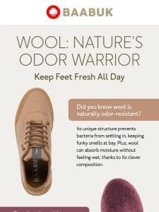 Wool: your feet’s odor-fighting ally