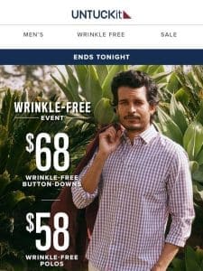 Wrinkle-Free Shirts From $58—Sale Ends Tonight ??