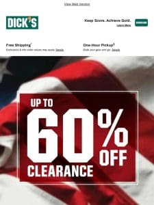 ? You’ll love up to 60% off select clearance