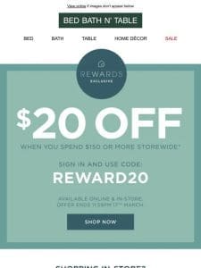 Your $20 Reward expires 17/3 ?