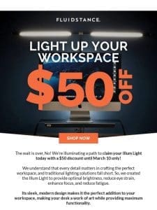 Your $50 Off is HERE!