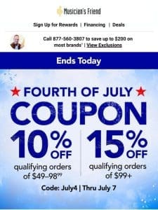 Your Fourth of July coupon expires TONIGHT