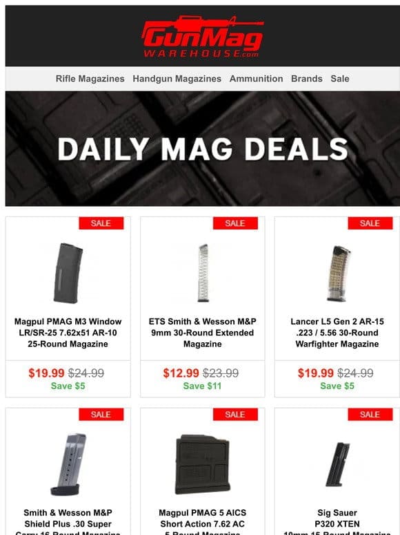 Your Midweek Magazine Restock! | Magpul Pmag Gen 3 AR-10 25rd Mag for $20