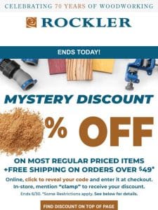 Your Mystery Coupon Ends Today + Deals Under $50!