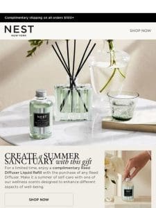 Your complimentary Reed Diffuser refill