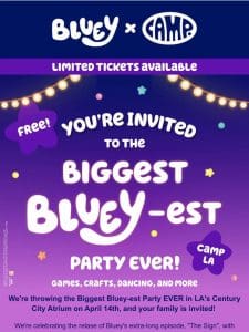 You’re Invited To The Biggest Bluey-est Party EVER ?