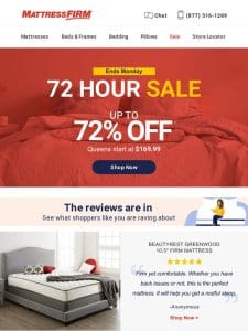 You’re invited: up to 72% off for 72 hours only