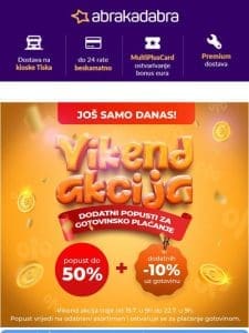 Zadnja 24h za vikend akciju   Do -40% na vrtni namještaj + ISPORUKA ODMAH